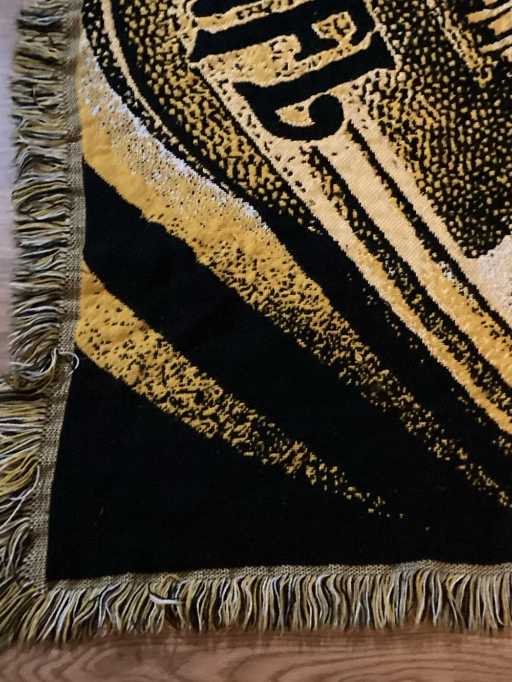 NFL Pittsburgh Steelers Black and Gold Woven Throw Blanket
